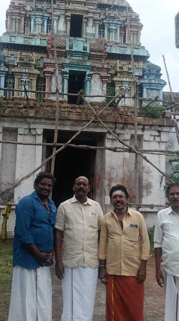 திருவையாறு திருப்பெரும்புலியூர் ஸ்ரீ சௌந்தரநாயகி சமேத வியக்கிரபு ஈஸ்வரர் திருக்கோயிலை தேசிய திருக்கோயில்கள் கூட்டமைப்பின் நிர்வாகிகள் ஆய்வு